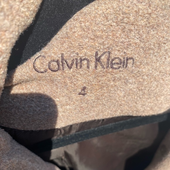 Calvin Klein wool tan coat size 4 - Picture 2 of 4